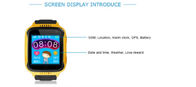 Het nieuwe Q529-Smart Watch van het de Kleurentouche screen pond GPS van de Jong geitjesmartphone met Camerafunctie