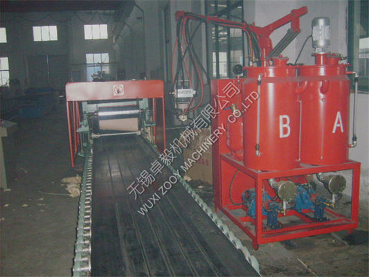 OF muur/Plafondpu Sandwichcomité Machineproductielijn met Aluminiumfolie het Onder ogen zien