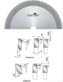 Axiale tand TCT cirkelvormige zaagbladen voor het snijden van plasitic staal, plexiglas