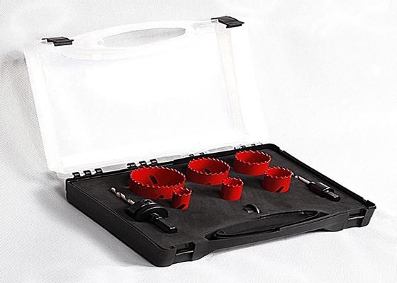 9PC Bimetaal het Gatenzaag van HSS die met Plastic Geval, de Boorbeetje wordt geplaatst van de Gatensnijder