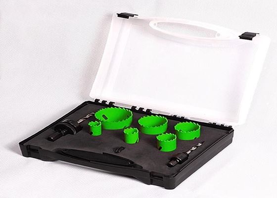9PC Bimetaal het Gatenzaag van HSS die met Plastic Geval, de Boorbeetje wordt geplaatst van de Gatensnijder