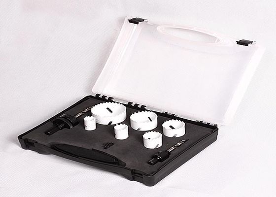 9PC Bimetaal het Gatenzaag van HSS die met Plastic Geval, de Boorbeetje wordt geplaatst van de Gatensnijder