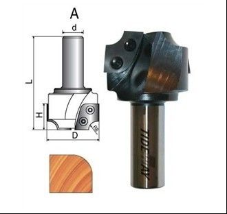 CNC routerbeetjes om de beetjes van de hoekrouter met veranderlijke messen 20mm steel