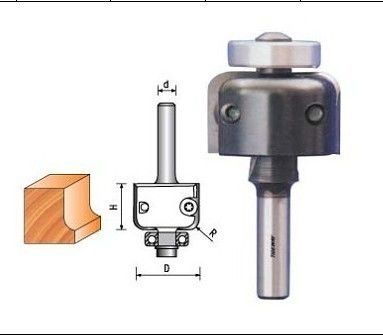 Zwarte kleur cove CNC router bits met veranderlijk messen