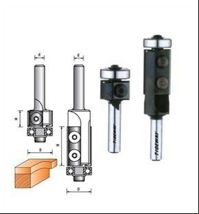 CNC Router Bits - Flush trim met omkeerbare messen