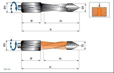 Koolstofstaal en carbide TCT boren bits voor meerdere boren machines